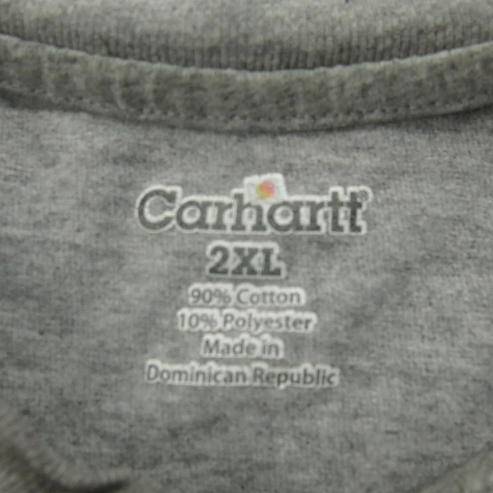 Carhartt Shirts Mens 2XL Gray Henley Tee Short Sleeve Cotton Blend Chest Pocket