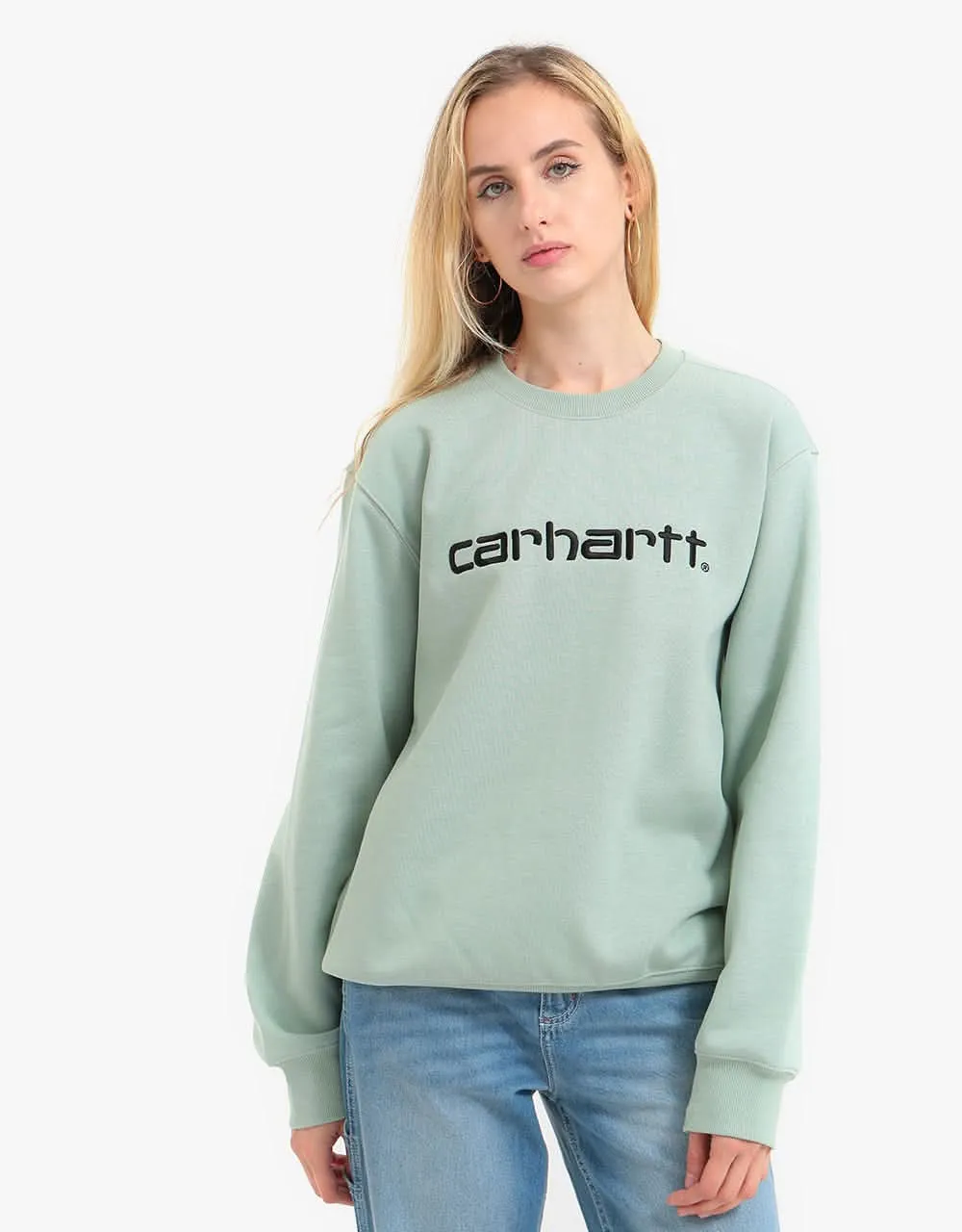 Carhartt WIP Womens Oversized Sweatshirt - Frosted Green