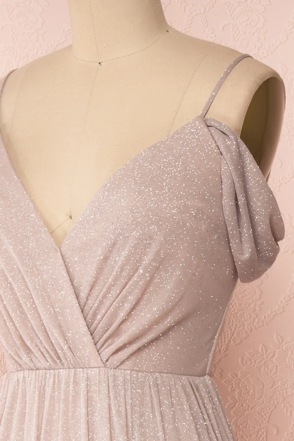 Cephee Taupe | Maxi Glitter Dress