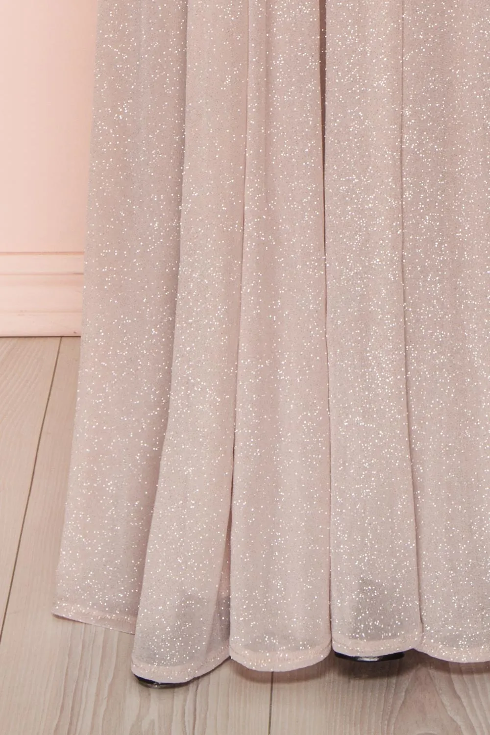 Cephee Taupe | Maxi Glitter Dress