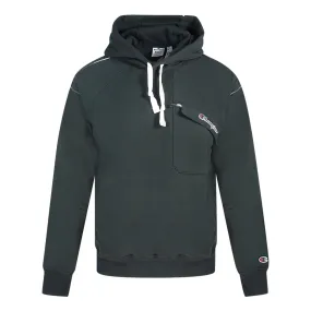 Champion Asymmetric Chest Pocket Logo Black Hoodie