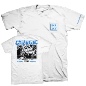 Change "Straight Edge" White T-Shirt