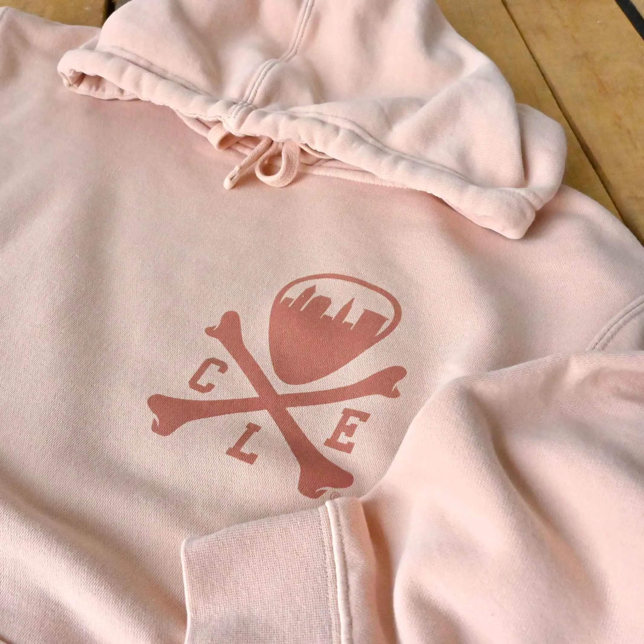 CLE Logo - Unisex Pullover Hoodie - Pigment Dusty Pink