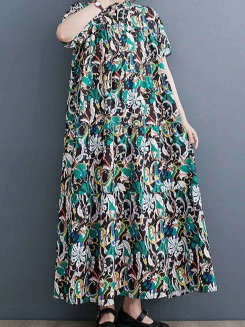 Close to My Heart Short-Sleeved Maxi Dress