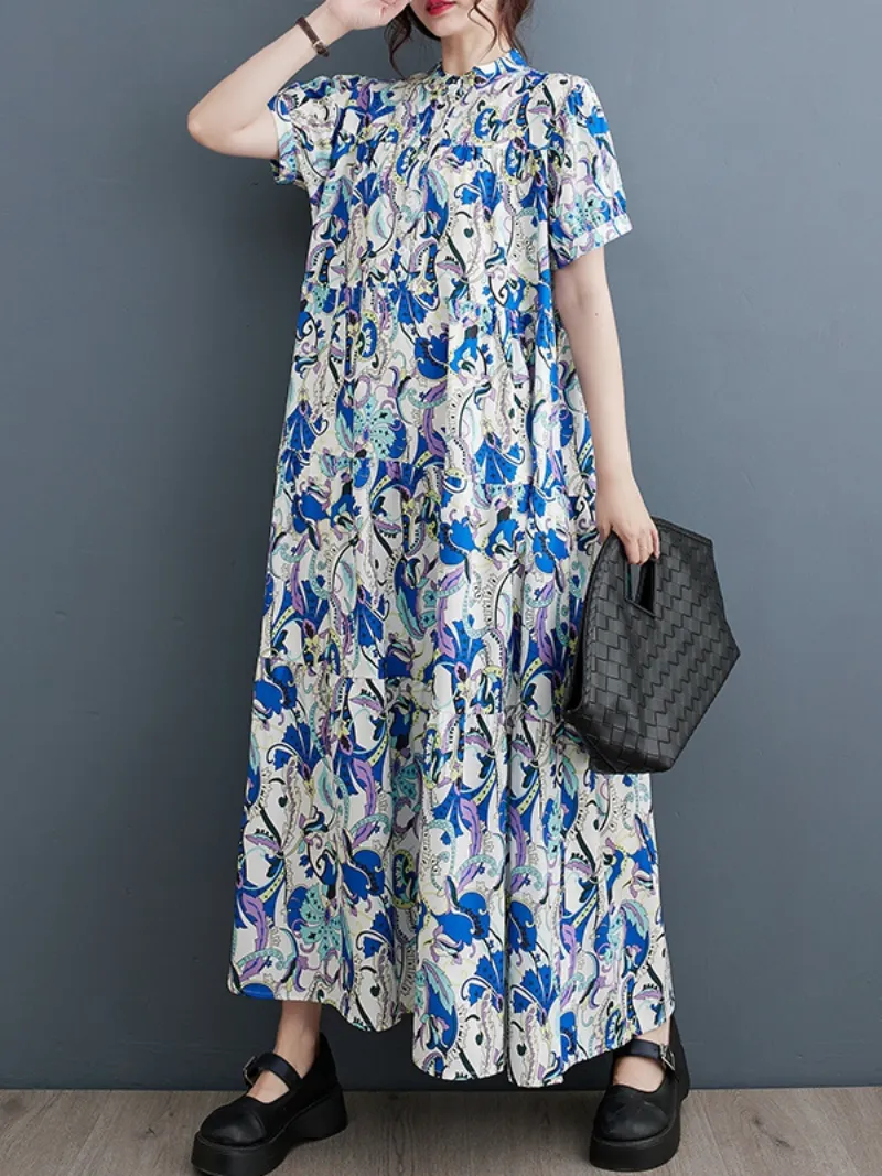 Close to My Heart Short-Sleeved Maxi Dress