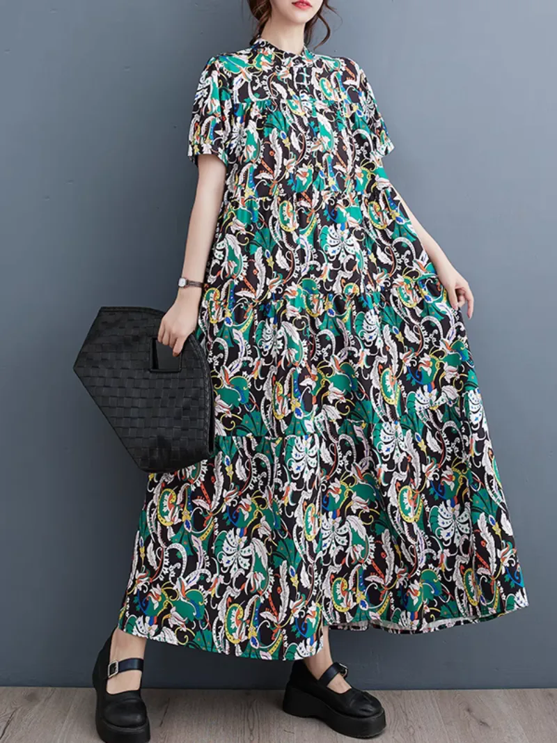 Close to My Heart Short-Sleeved Maxi Dress