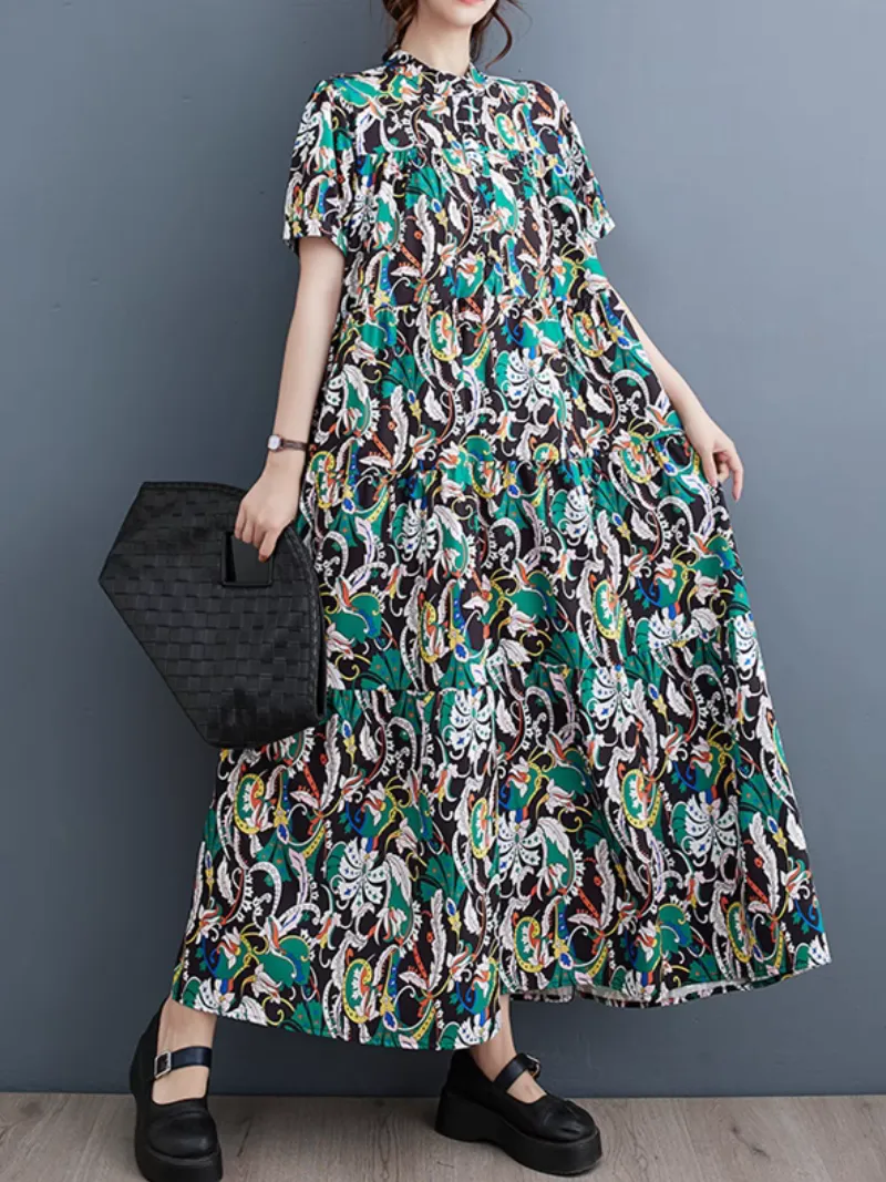 Close to My Heart Short-Sleeved Maxi Dress