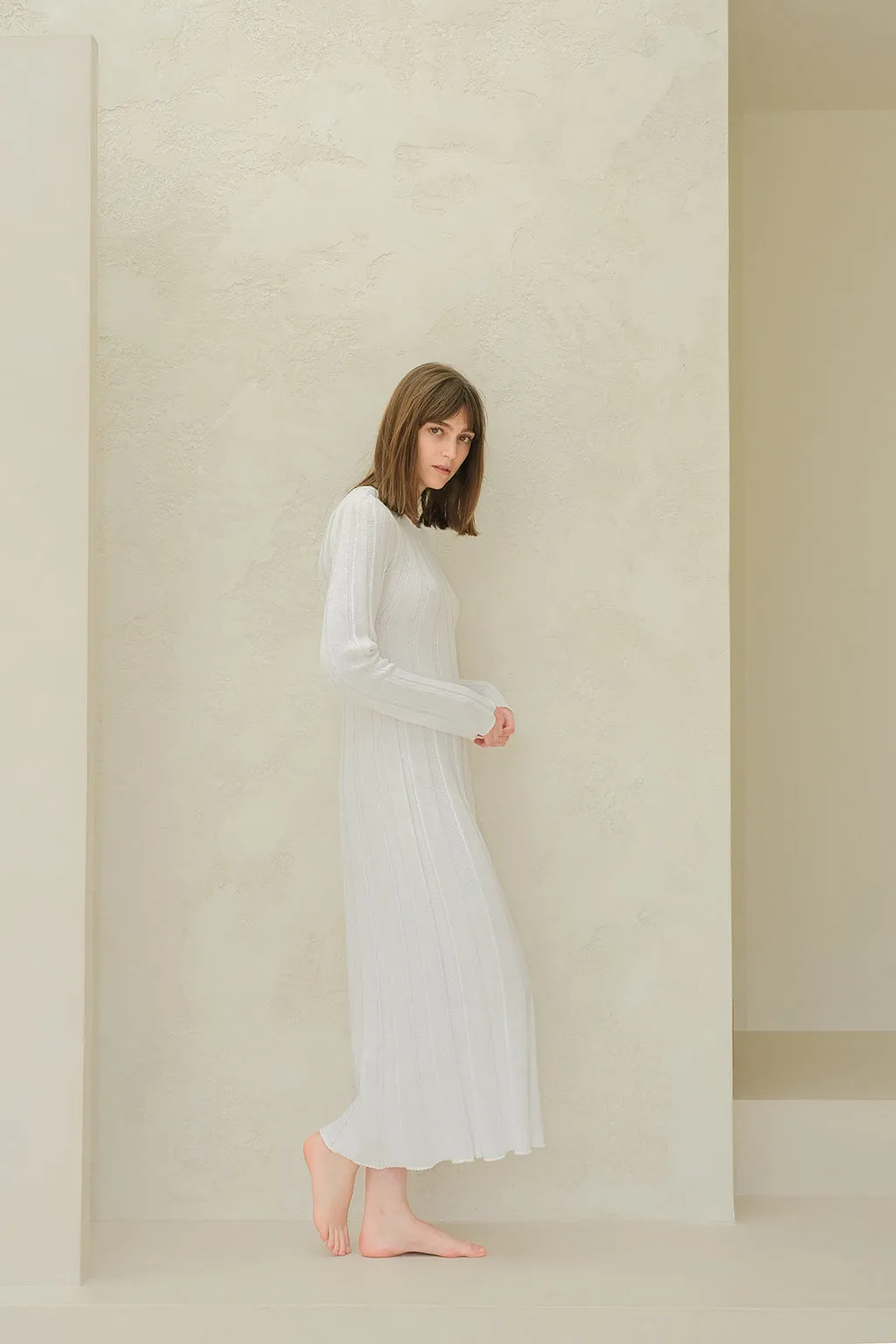 COMBED COTTON MAXI DRESS