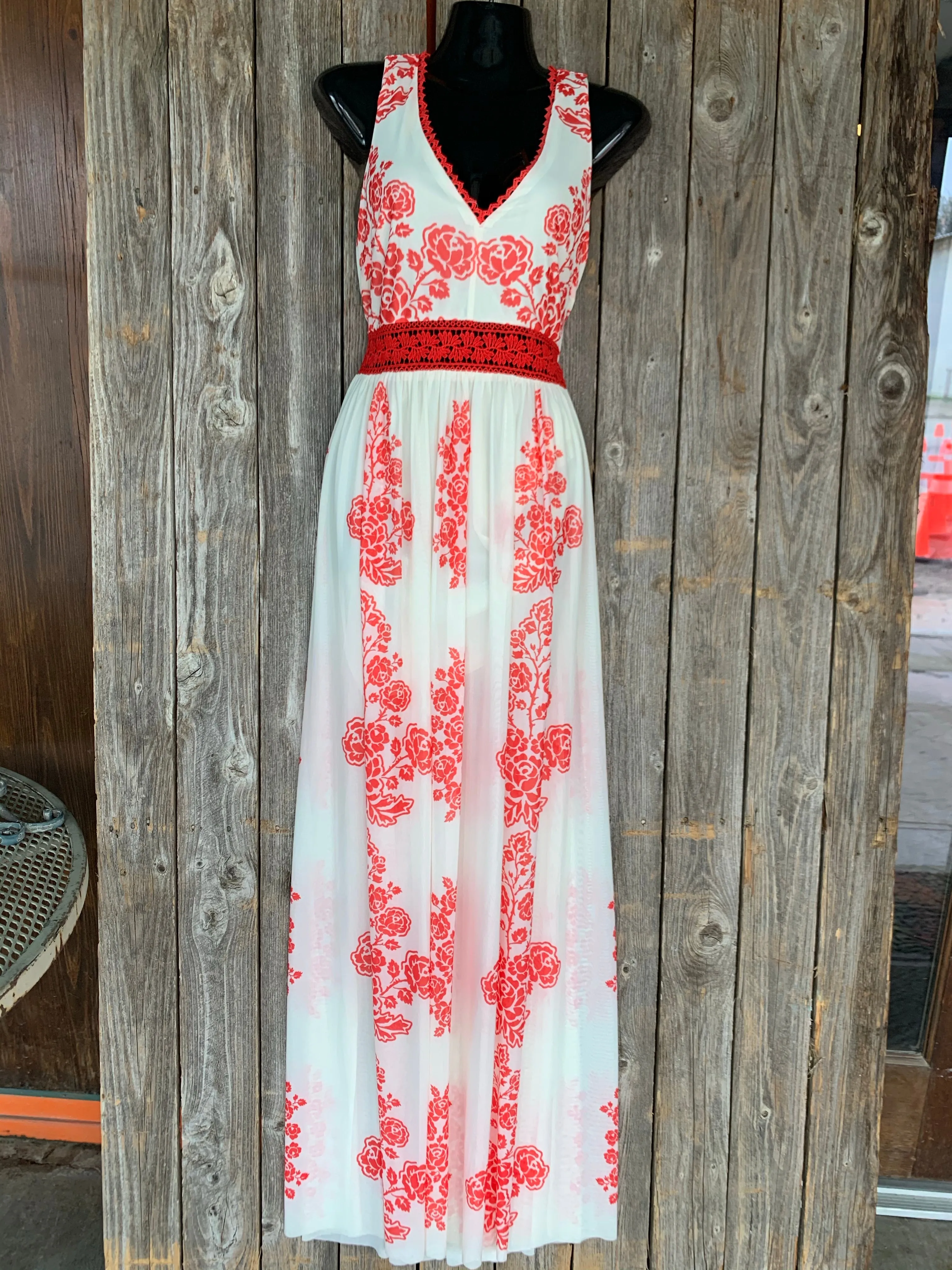 Coral Maxi Dress