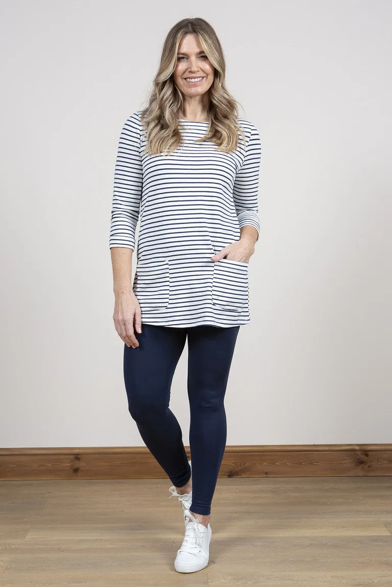 Costal Tunic Basic Stripe Ecru