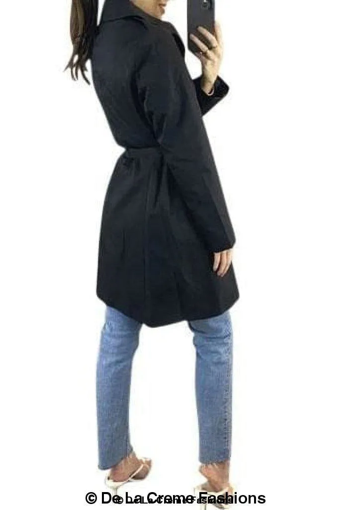 Cotton Blend Belted Trench Coat