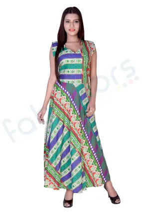 Cotton Multi Color Maxi Long Dress