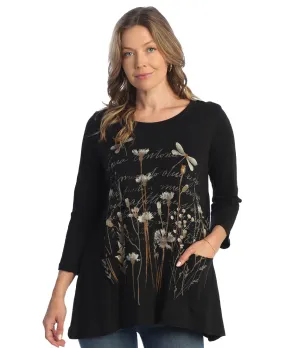 CS4-1879  - Women's Campo Slub Patched Pockets Tunic - Black