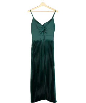 Cupshe Green Satin Evening Knot V-neck Maxi Dress UK S