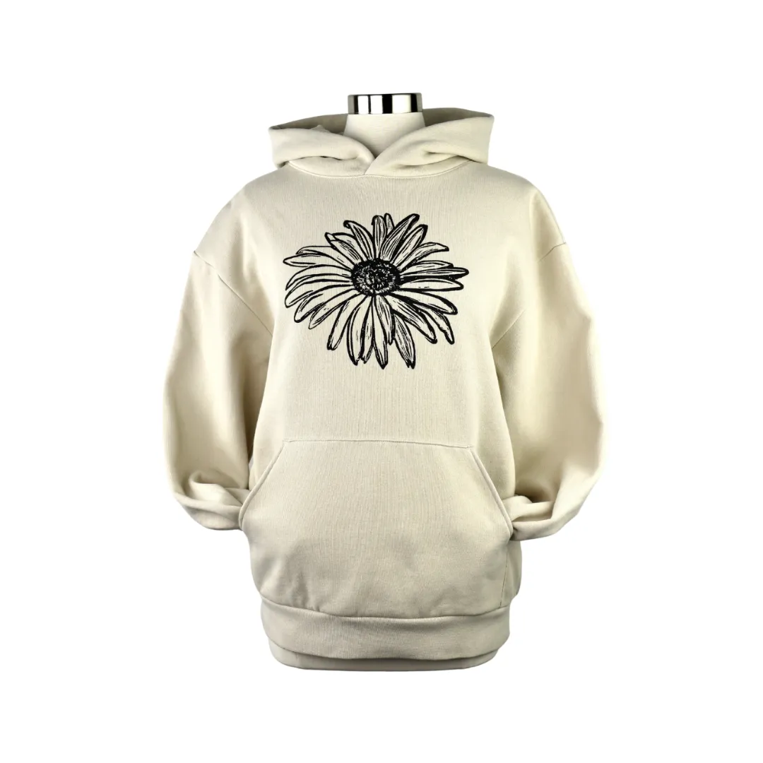 Daisy Unisex Heavyweight Hoodie in Ivory