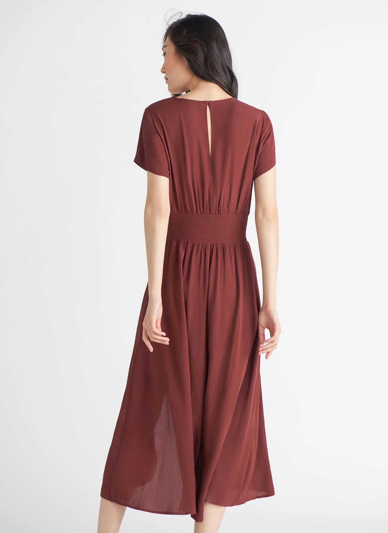 Dex Kate Smocked Waist Maxi Dress