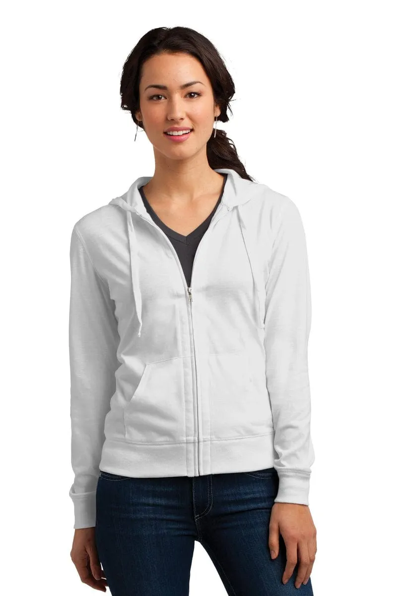 District DT2100: Women's Fitted Jersey Full-Zip Hoodie