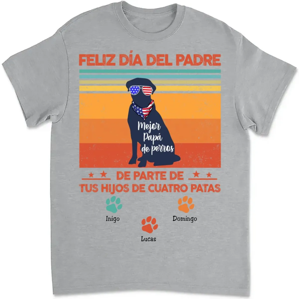 Dog Lovers - Dog Dad Grandpa Spanish Papá Abuelo Perro - Personalized T-shirt