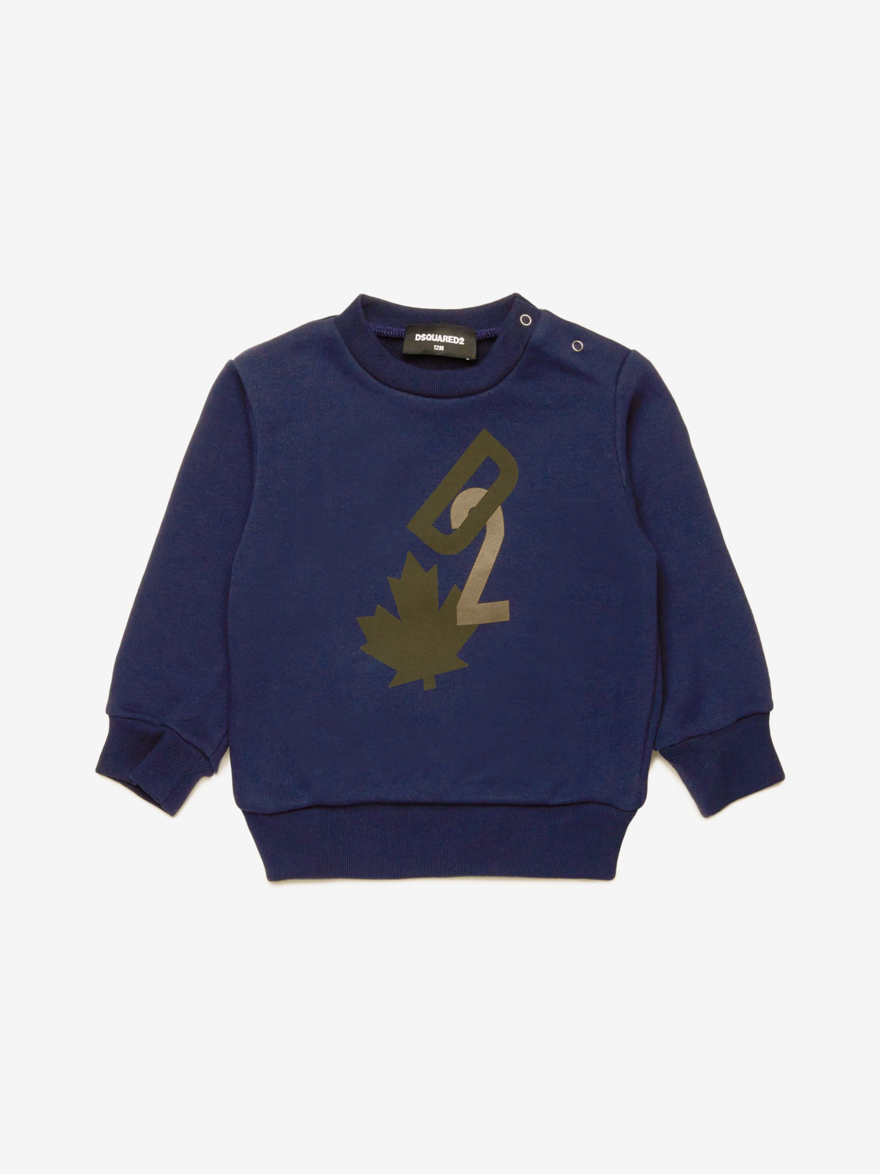 Dsquared2 Baby Maple Leaf Logo Sweatshirt in Navy