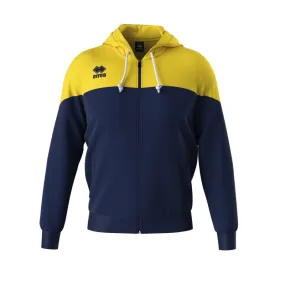 ERREA BEN ZIP UP HOODIE NAVY YELLOW