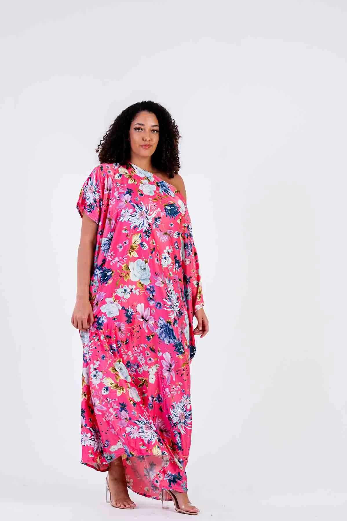 Farida Pink Floral Maxi Dress