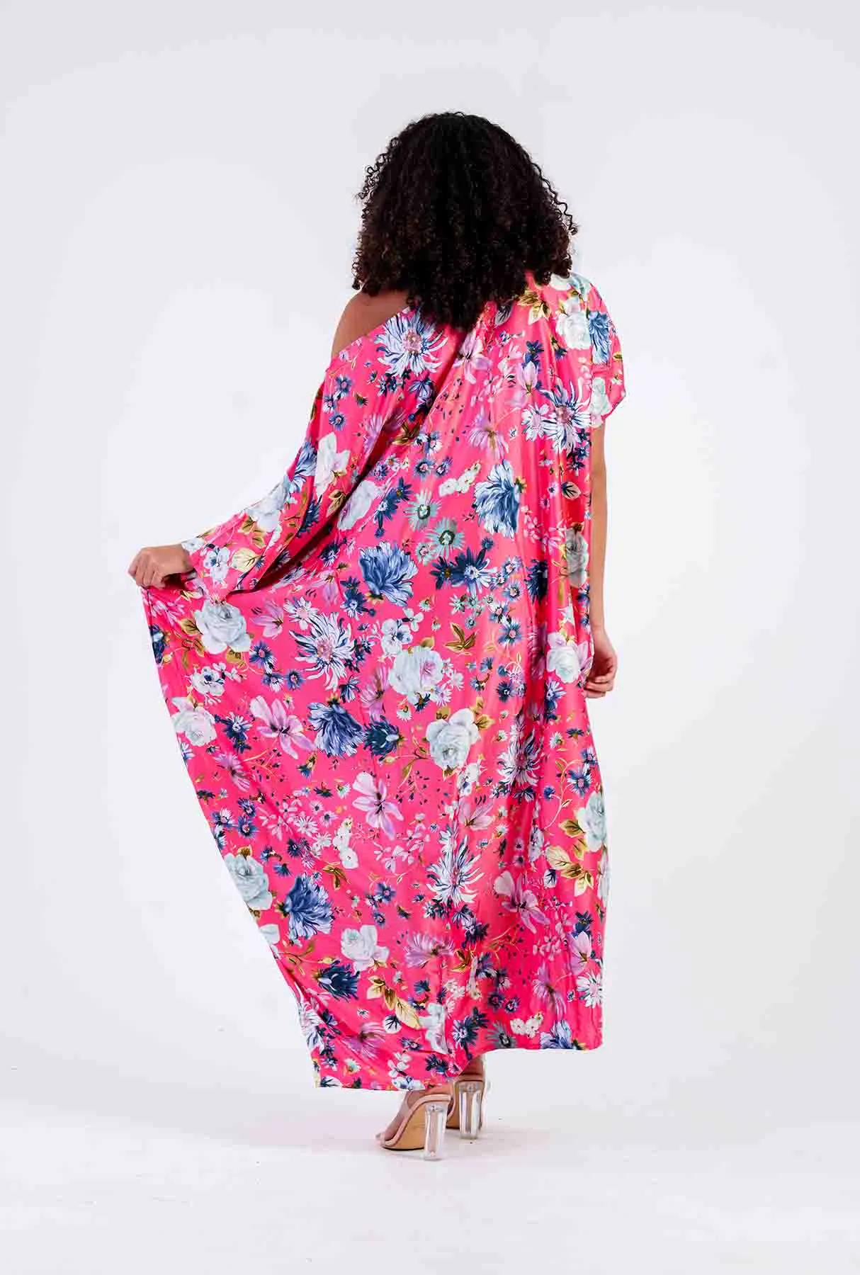 Farida Pink Floral Maxi Dress