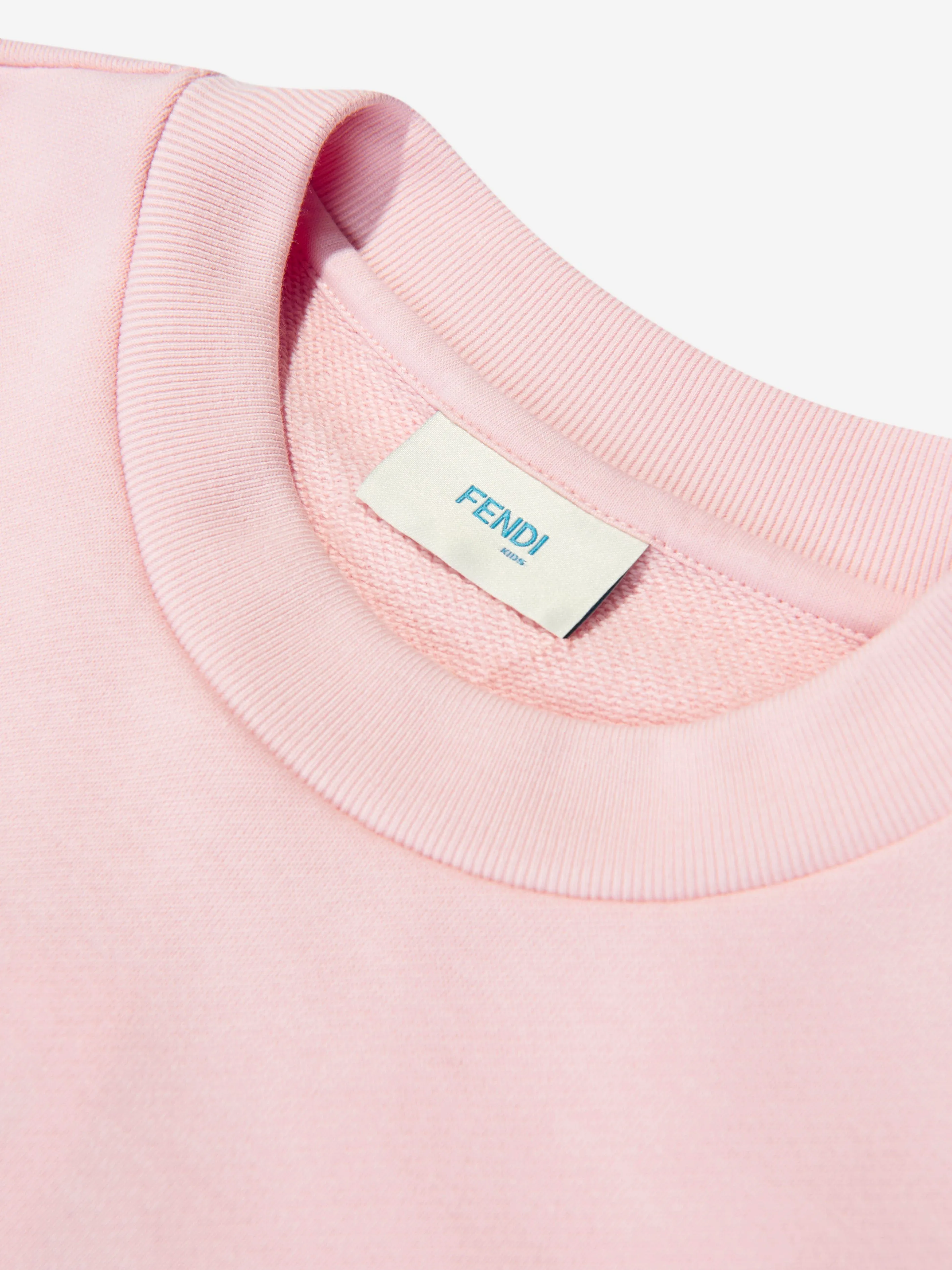 Fendi Girls Baguette Bag Sweatshirt in Pink