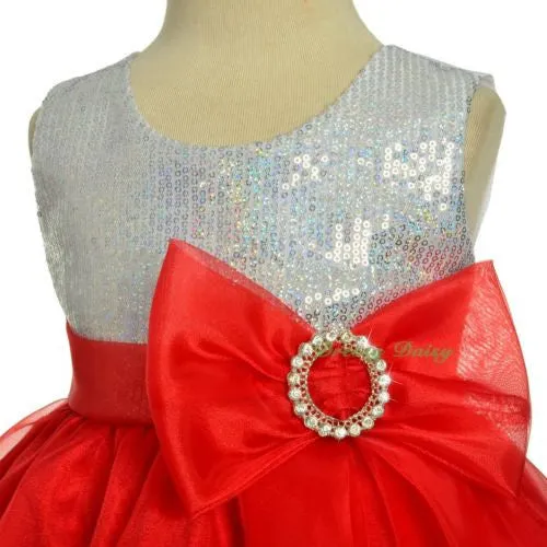 FG316 Girls' Sequined Wedding Flower Girl Formal Occasion Party Dress Up Size 12 Months - 4