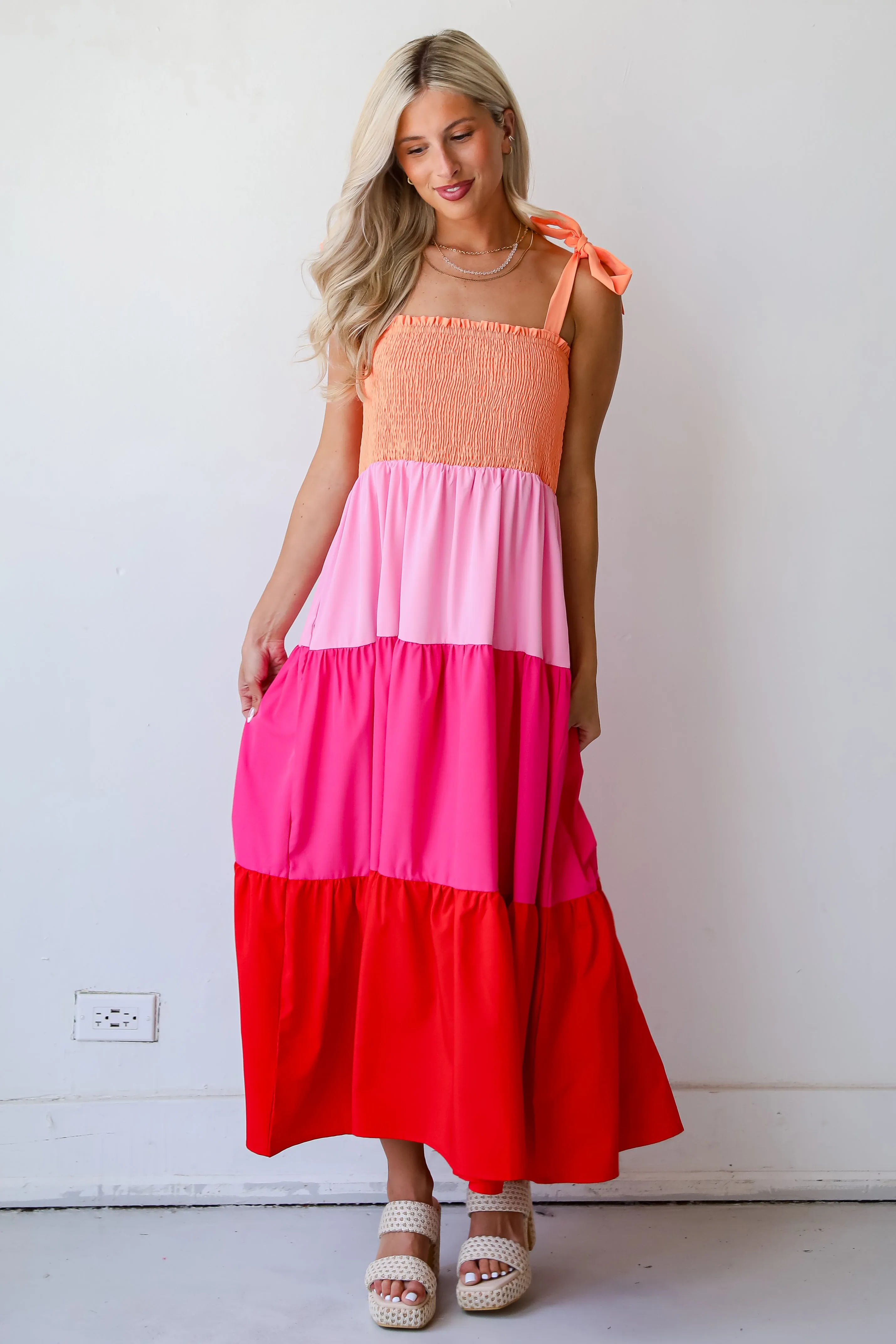 FINAL SALE - Sunset Moments Color Block Maxi Dress