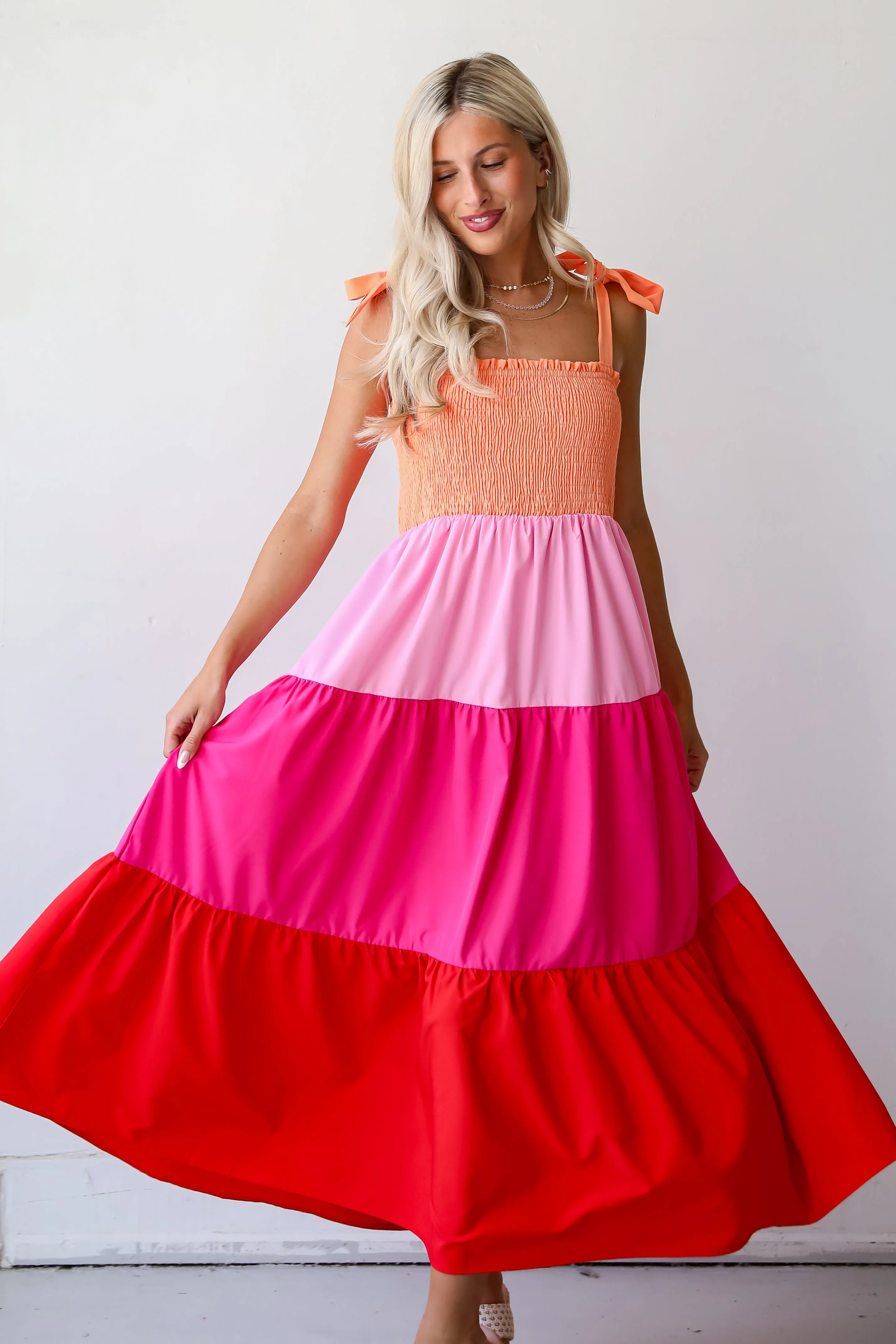 FINAL SALE - Sunset Moments Color Block Maxi Dress