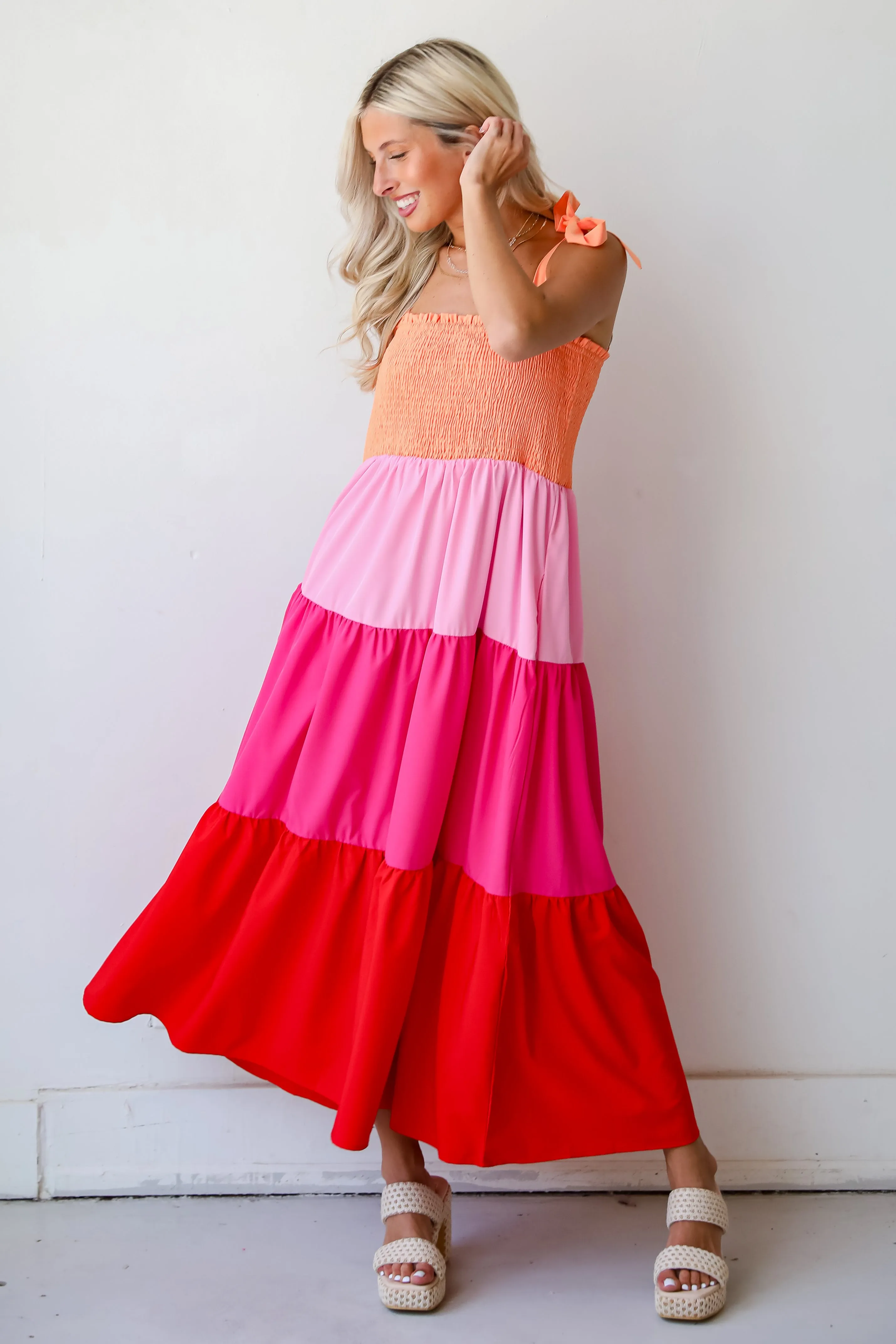 FINAL SALE - Sunset Moments Color Block Maxi Dress