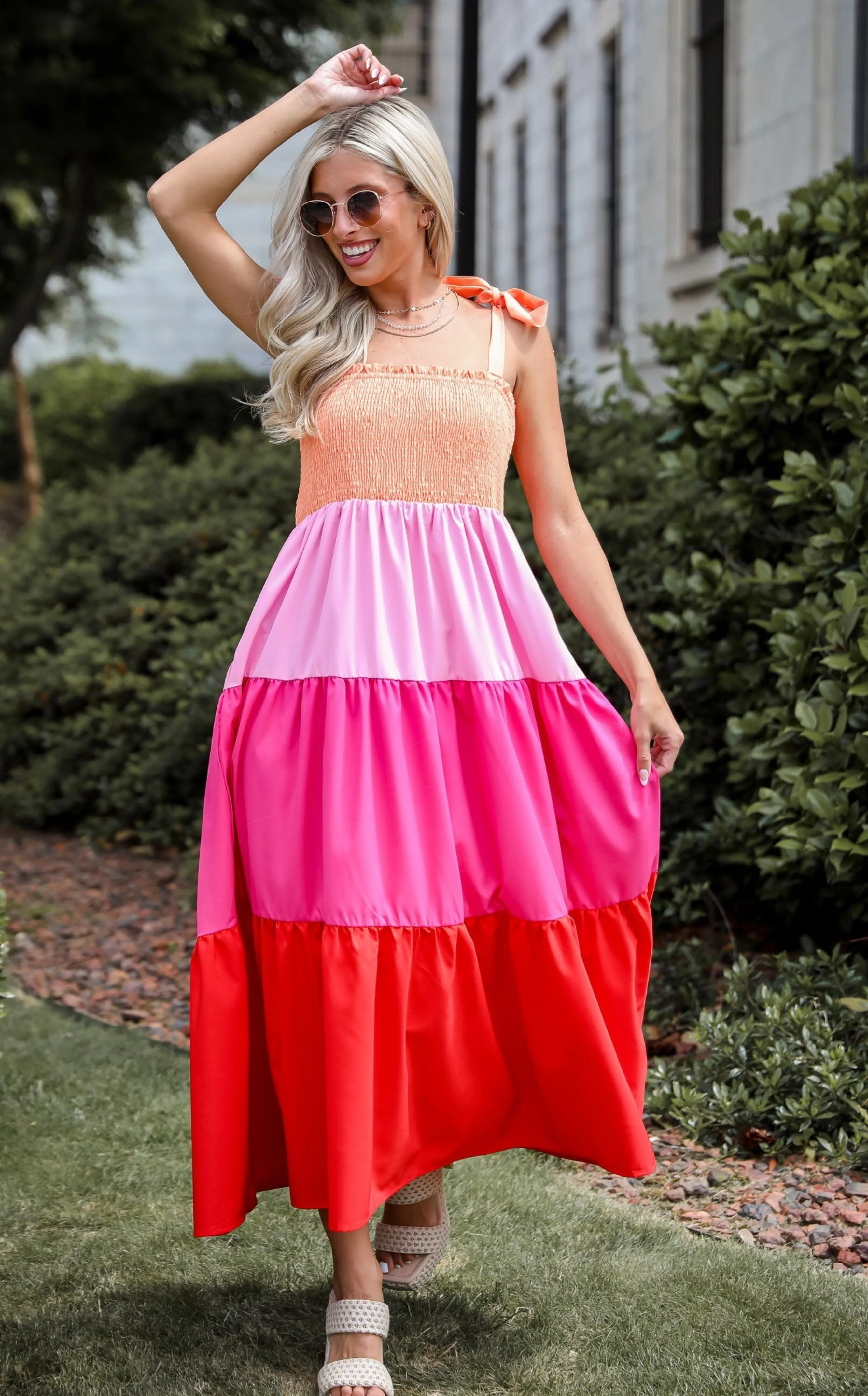 FINAL SALE - Sunset Moments Color Block Maxi Dress