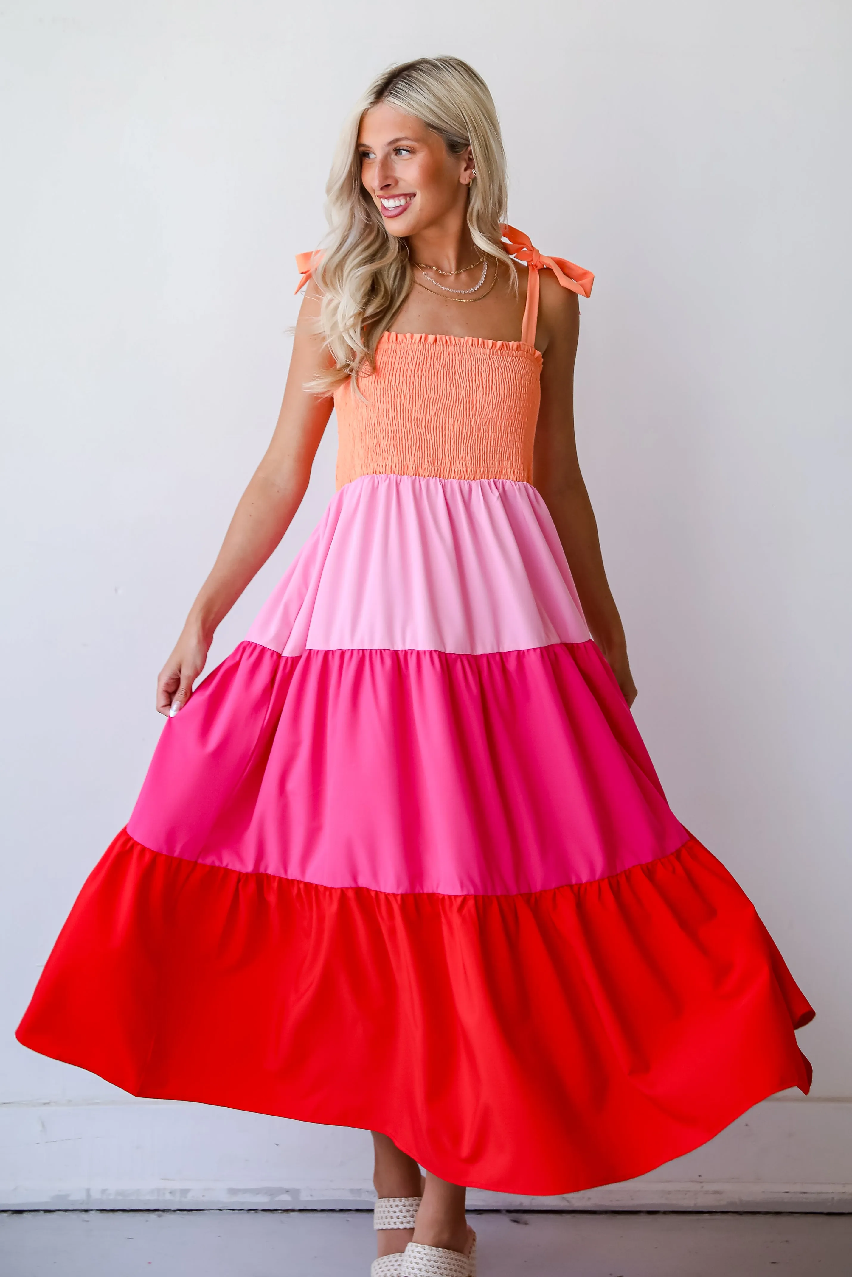 FINAL SALE - Sunset Moments Color Block Maxi Dress