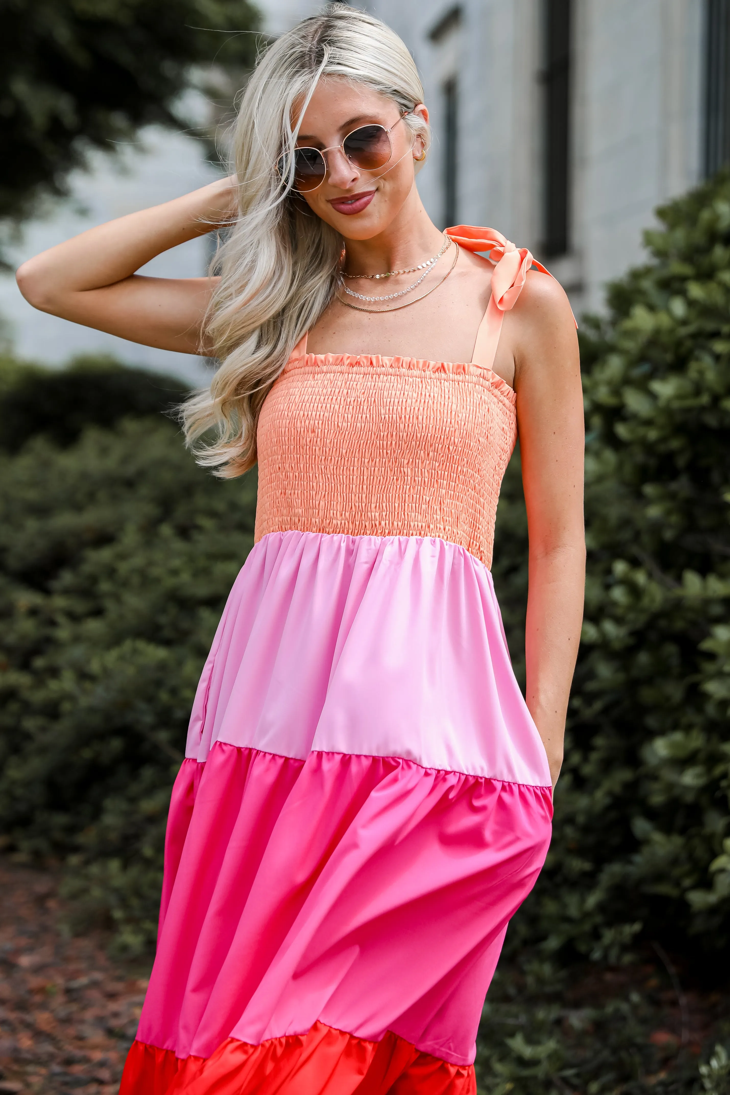 FINAL SALE - Sunset Moments Color Block Maxi Dress