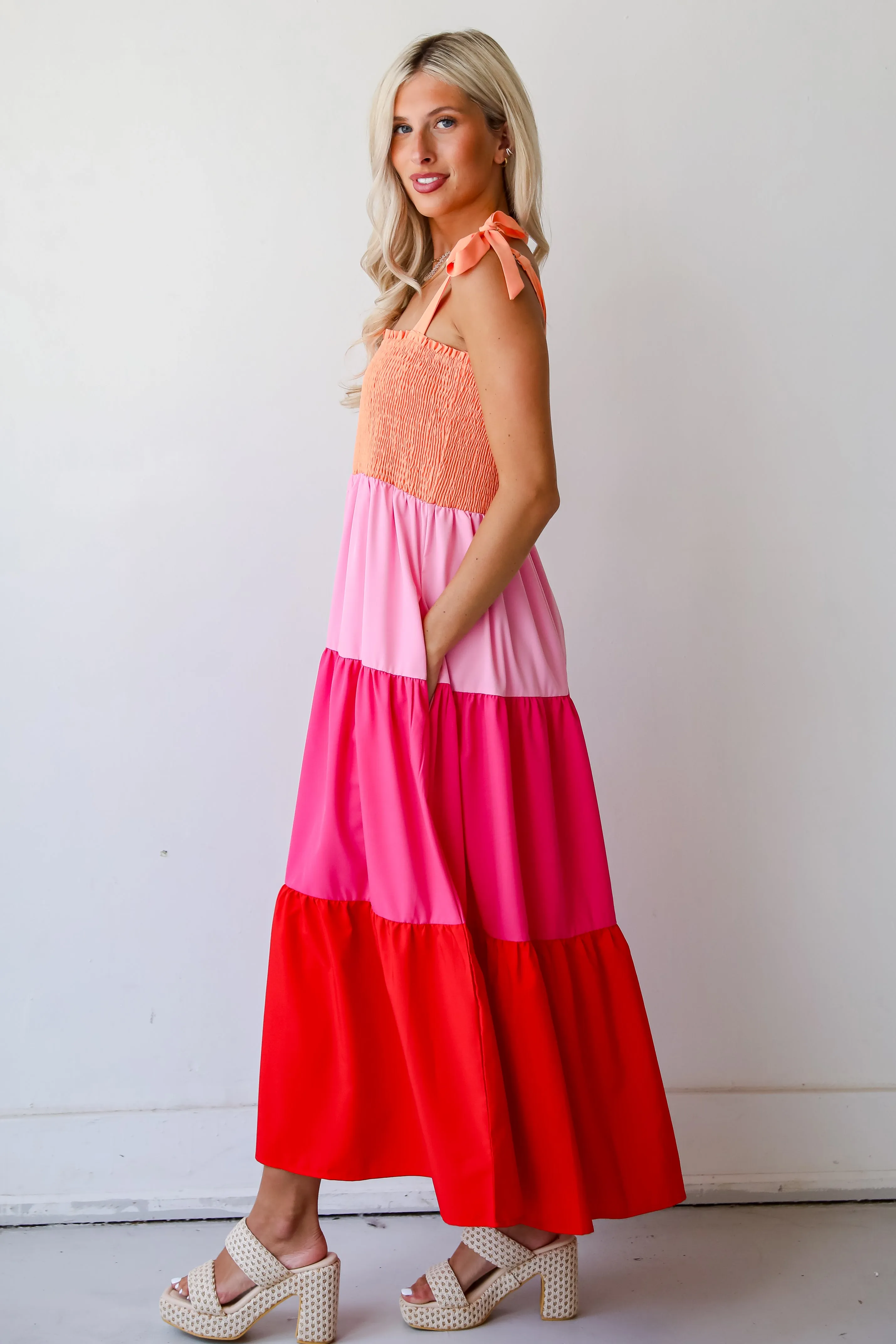 FINAL SALE - Sunset Moments Color Block Maxi Dress