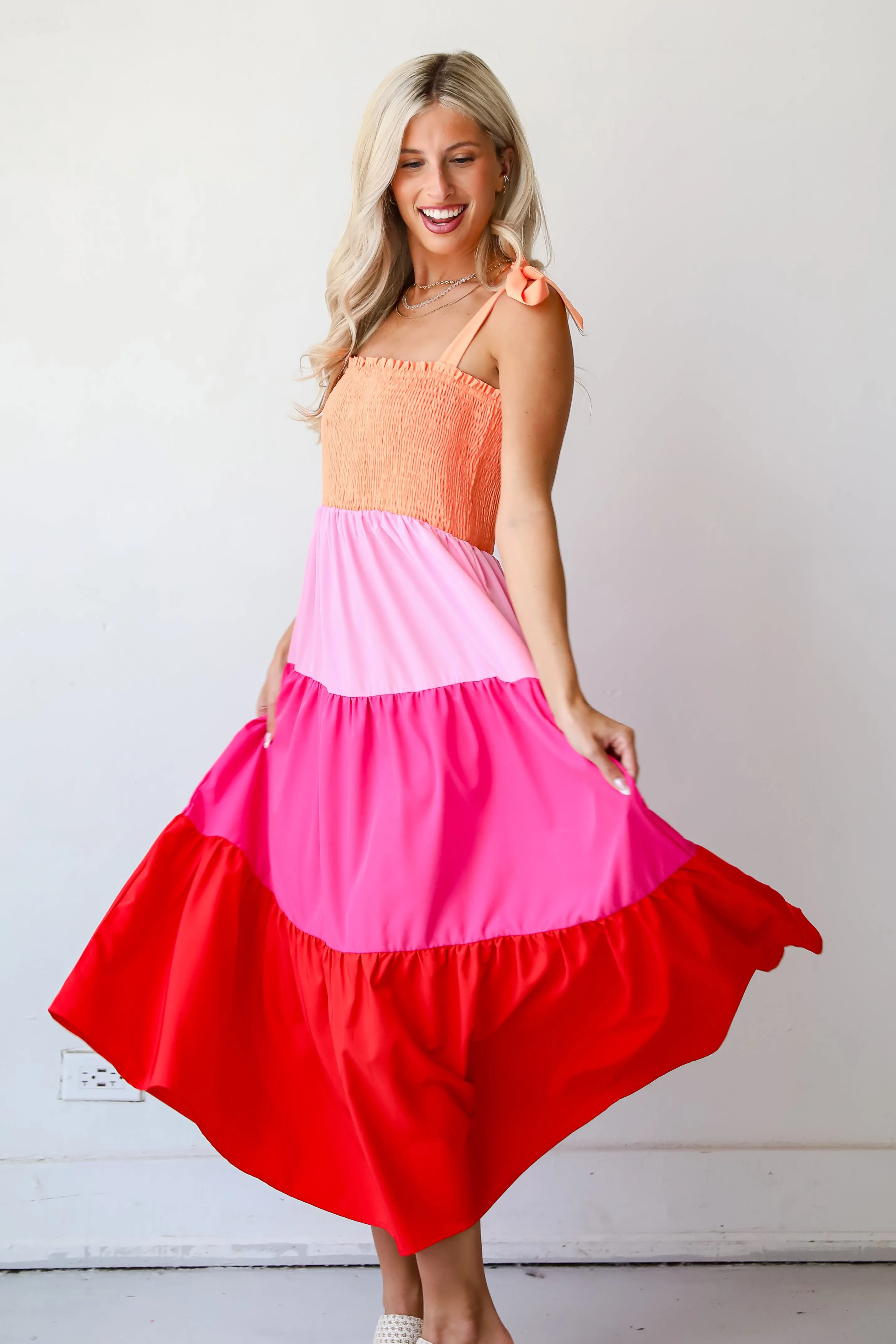 FINAL SALE - Sunset Moments Color Block Maxi Dress