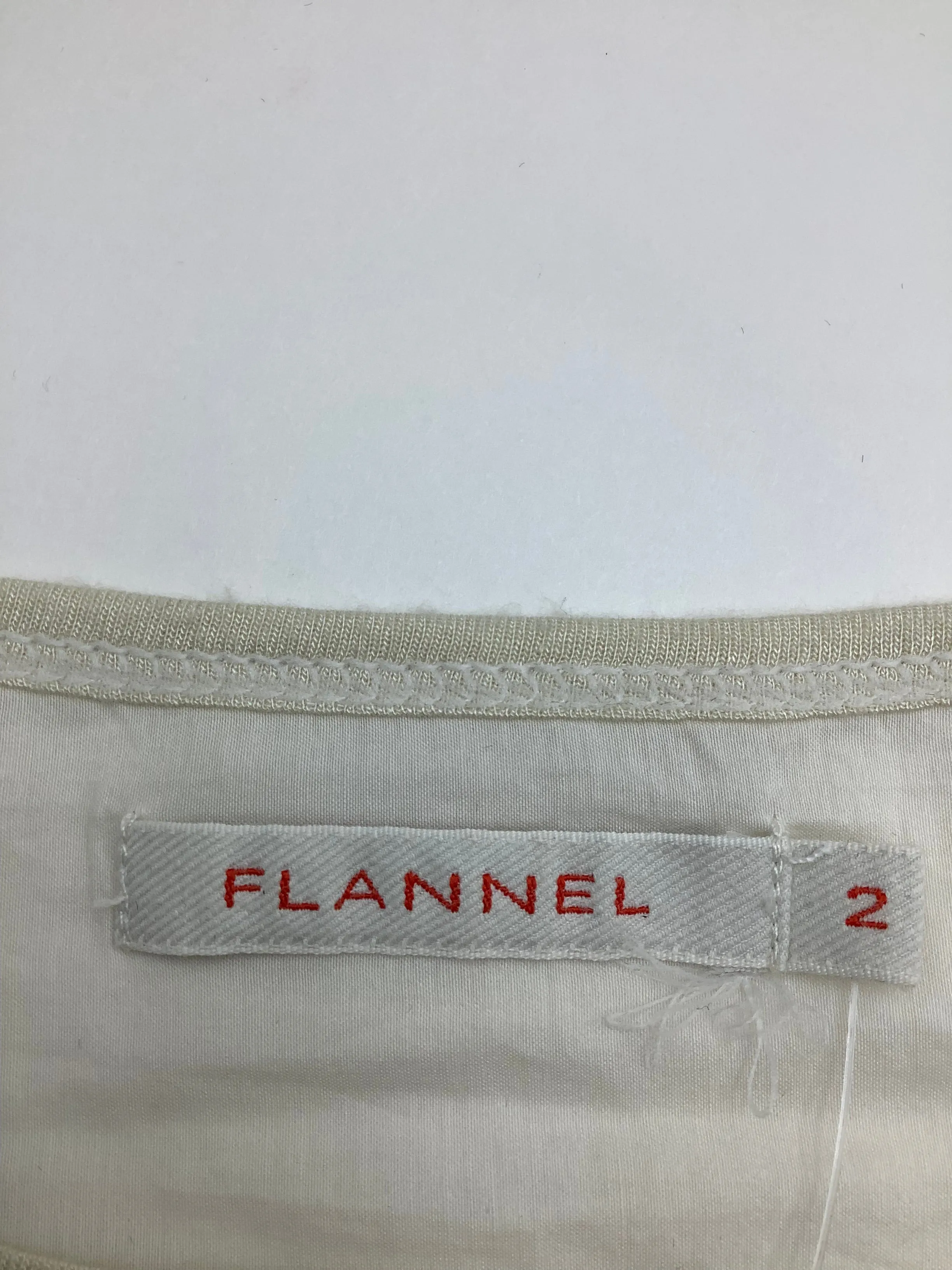 Flannel Cream Top Size: 2