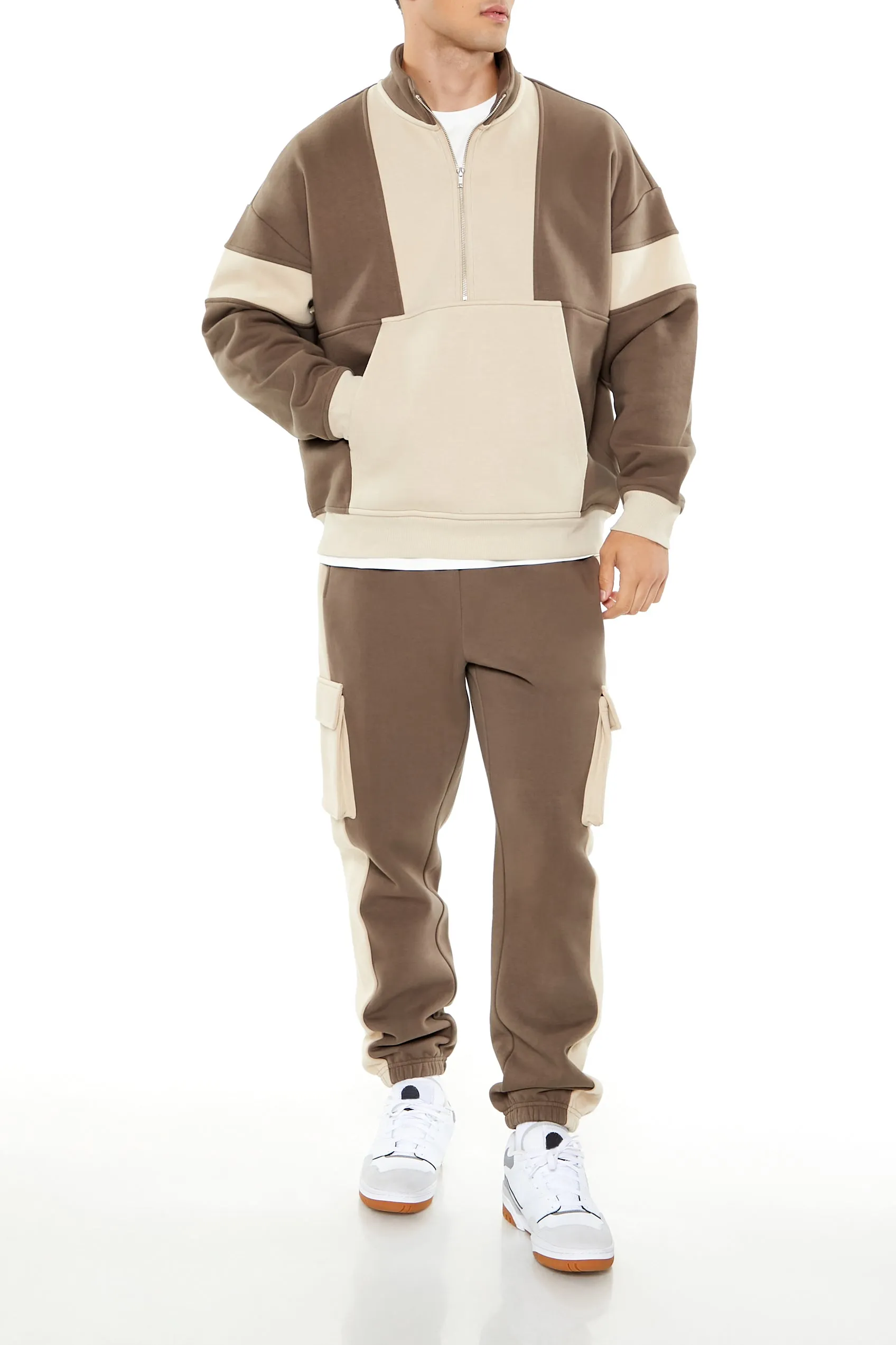 Fleece Colourblock Cargo Jogger