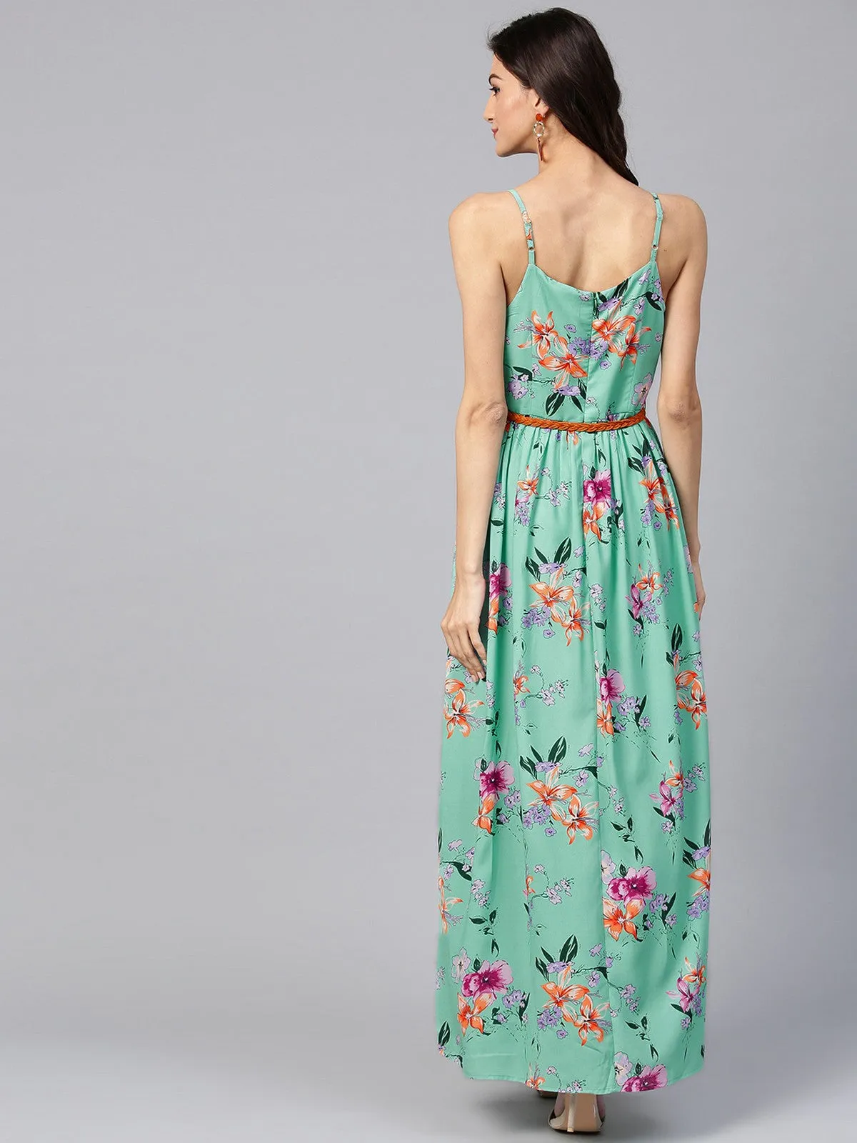 Floral Strappy Maxi Dress