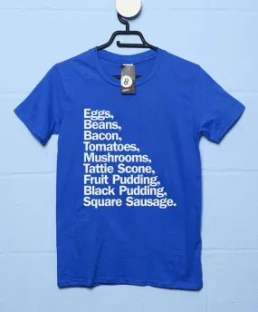 Full Scottish Breakfast List T-Shirt