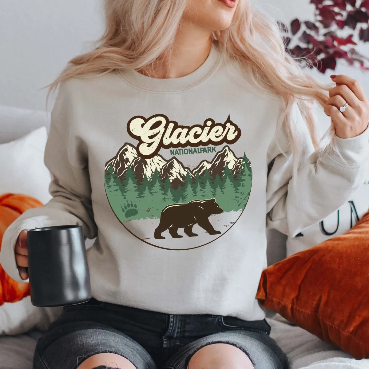 Galcier National Park Crew Sweatshirt