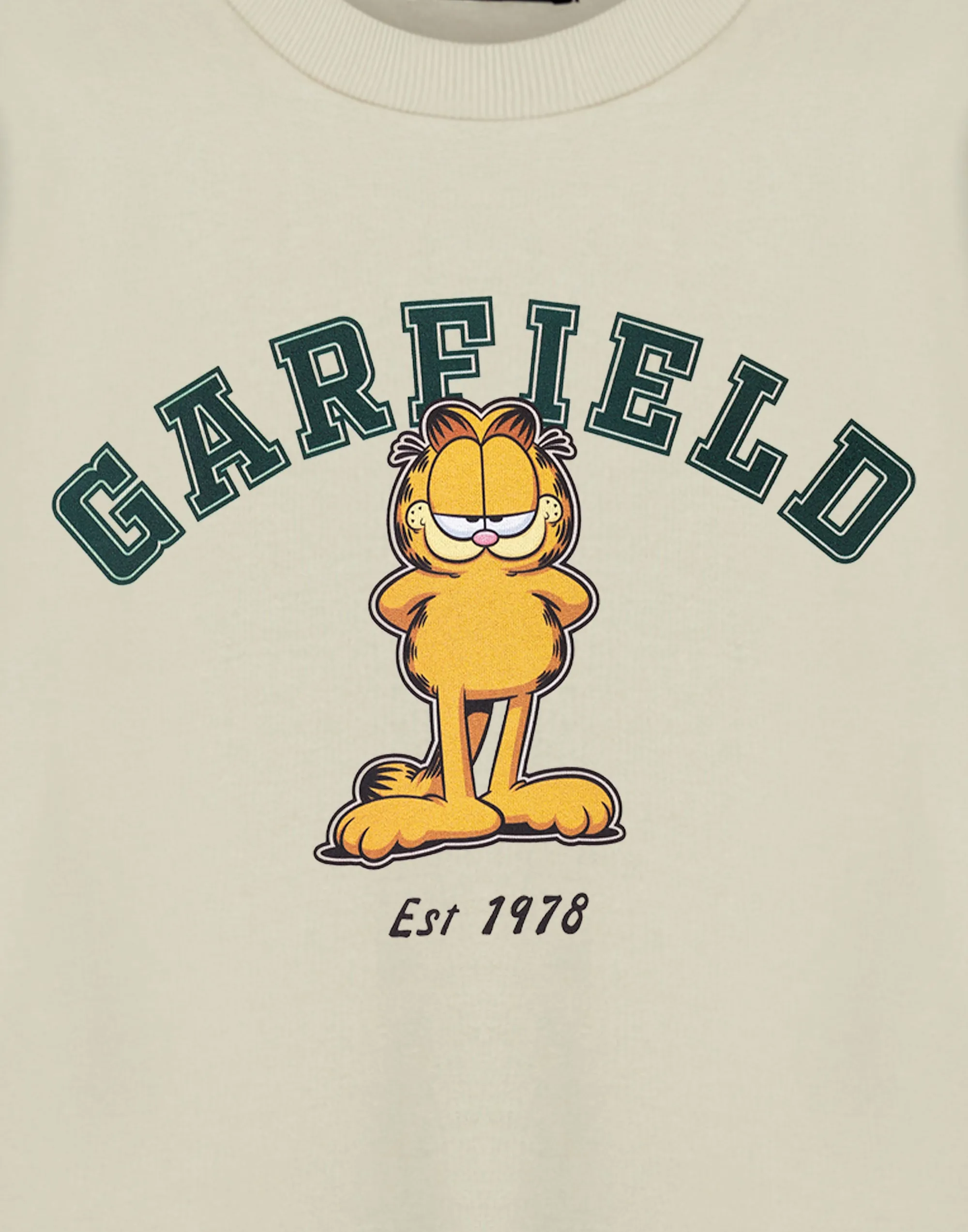 Garfield College Unisex Beige Sweatshirt