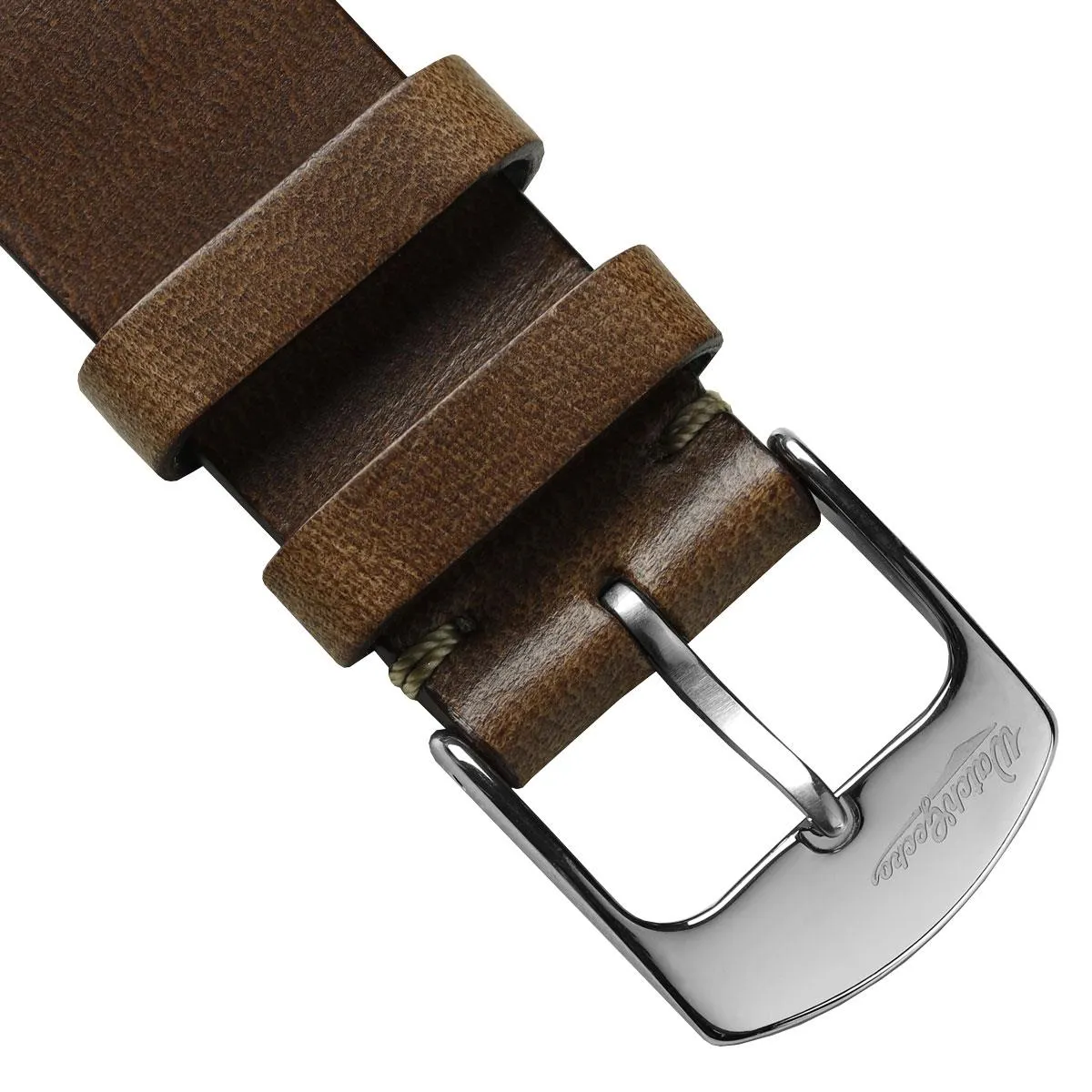 Genuine Horween Chromexcel® V-Stitch Leather Watch Strap - Light Brown