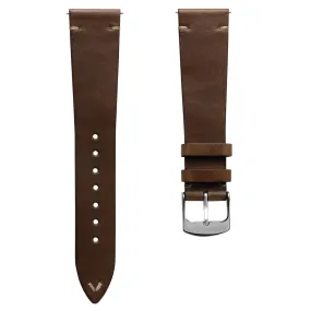 Genuine Horween Chromexcel® V-Stitch Leather Watch Strap - Light Brown