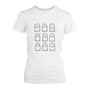 Ghosts T-shirt Halloween Tee Cute Short sleeve Shirt For Scary Night