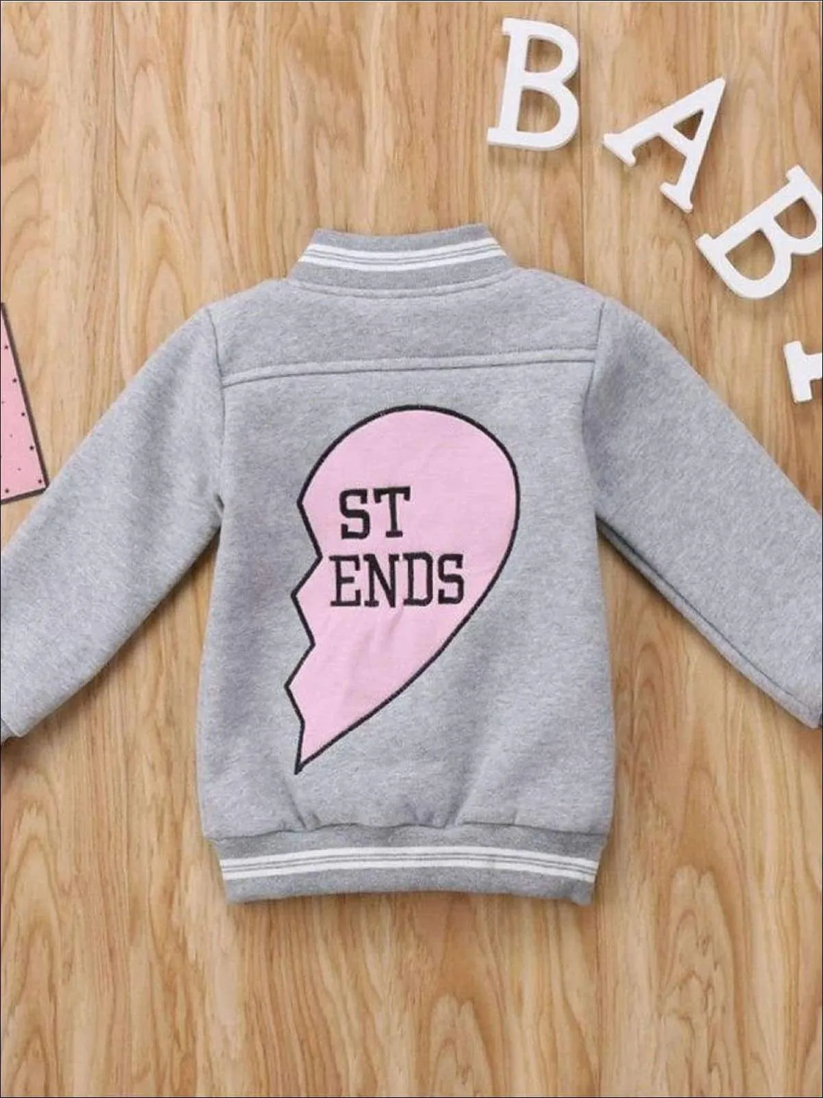 Girls Best Friends Sweatshirt with Pink Heart on Back