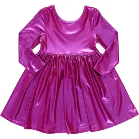 Girls Dress | Lame: Stephanie - Red/Pink | Pink Chicken