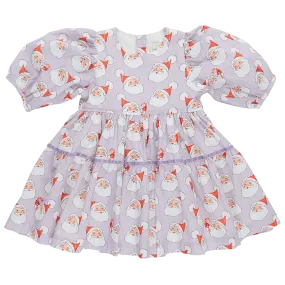 Girls Dress | Maribelle- Lavender Santa | Pink Chicken