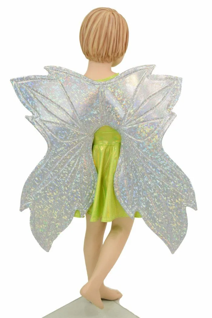 Girls Lime Skater Dress ( Fairy Wings!)