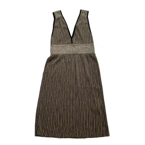 Gold & Black Striped Dress - S